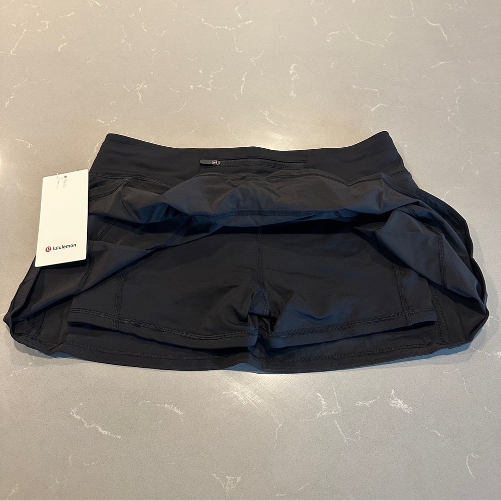 Lululemon Pace Rival MR Skirt *Long Sz 10 Black NWT - Picture 6 of 11